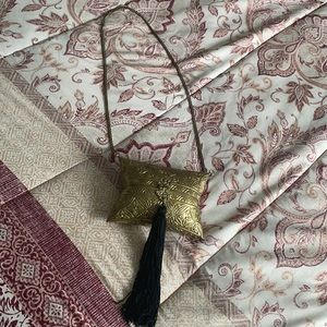 Zara Gold Crossbody Box Bag